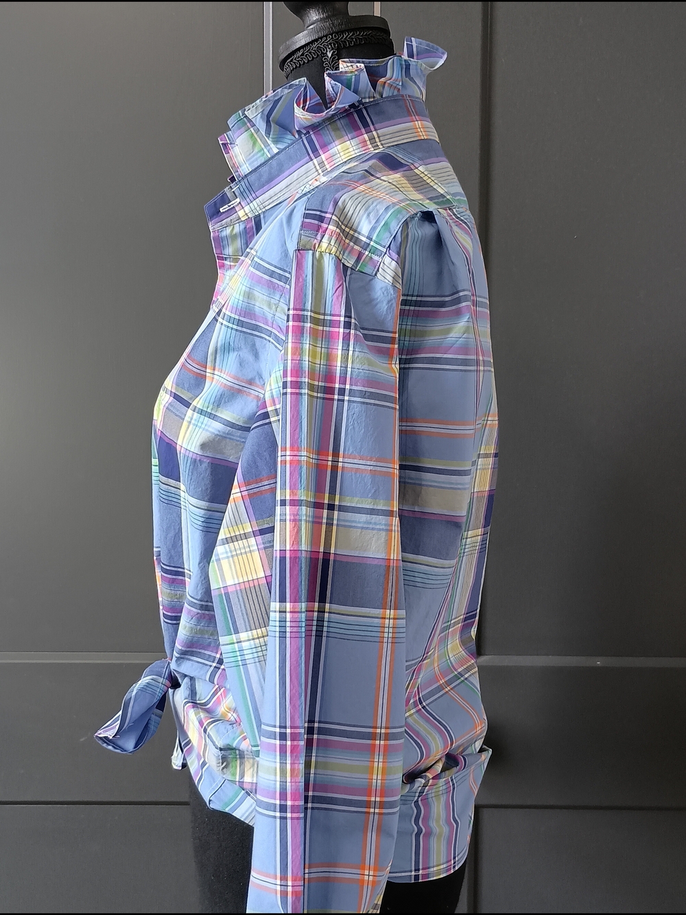 Upcycled Women's Ralph Lauren Ruffled Collar Shirt #057 - Picture 5 of 12